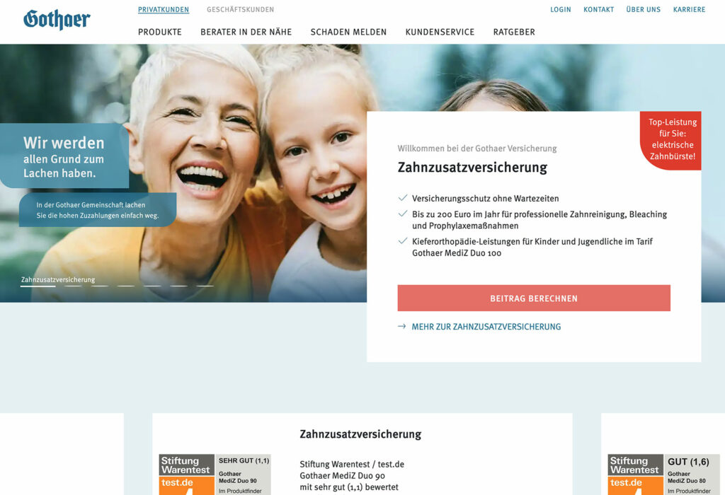 Gothaer Versicherungen | Webdesign Journal